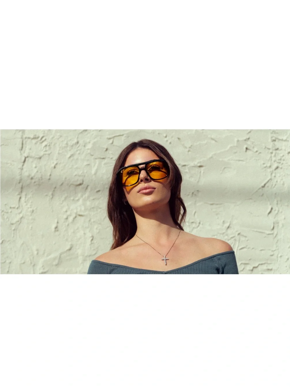 Neven Helios sunglasses yellow lens black frame polarized